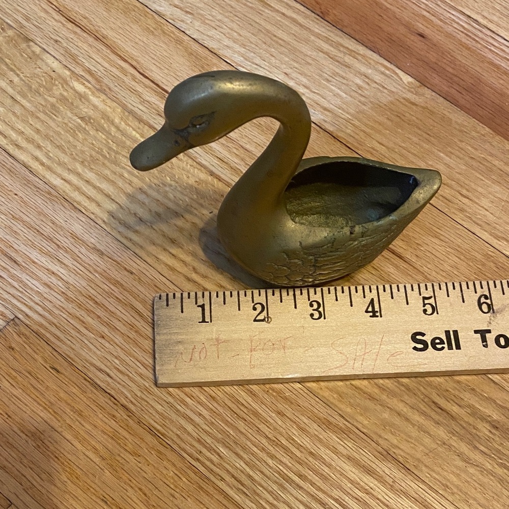 Brass Swan Planter Figurine. Gorgeous!